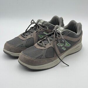 New Balance 877 Walking Shoes Mens 12.5 Gray Athletic Sneaker Suede Mesh Lace Up